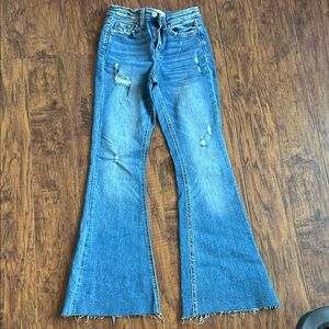 Stylish Blue Flared Women Jeans